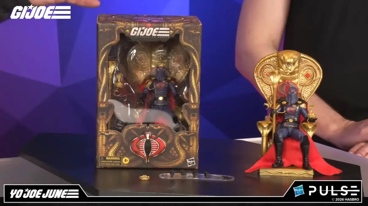 Hooded Cobra Commander and Throne Yo Joe June 2026 GI Joe Classidied Series FanStream Reveals 7