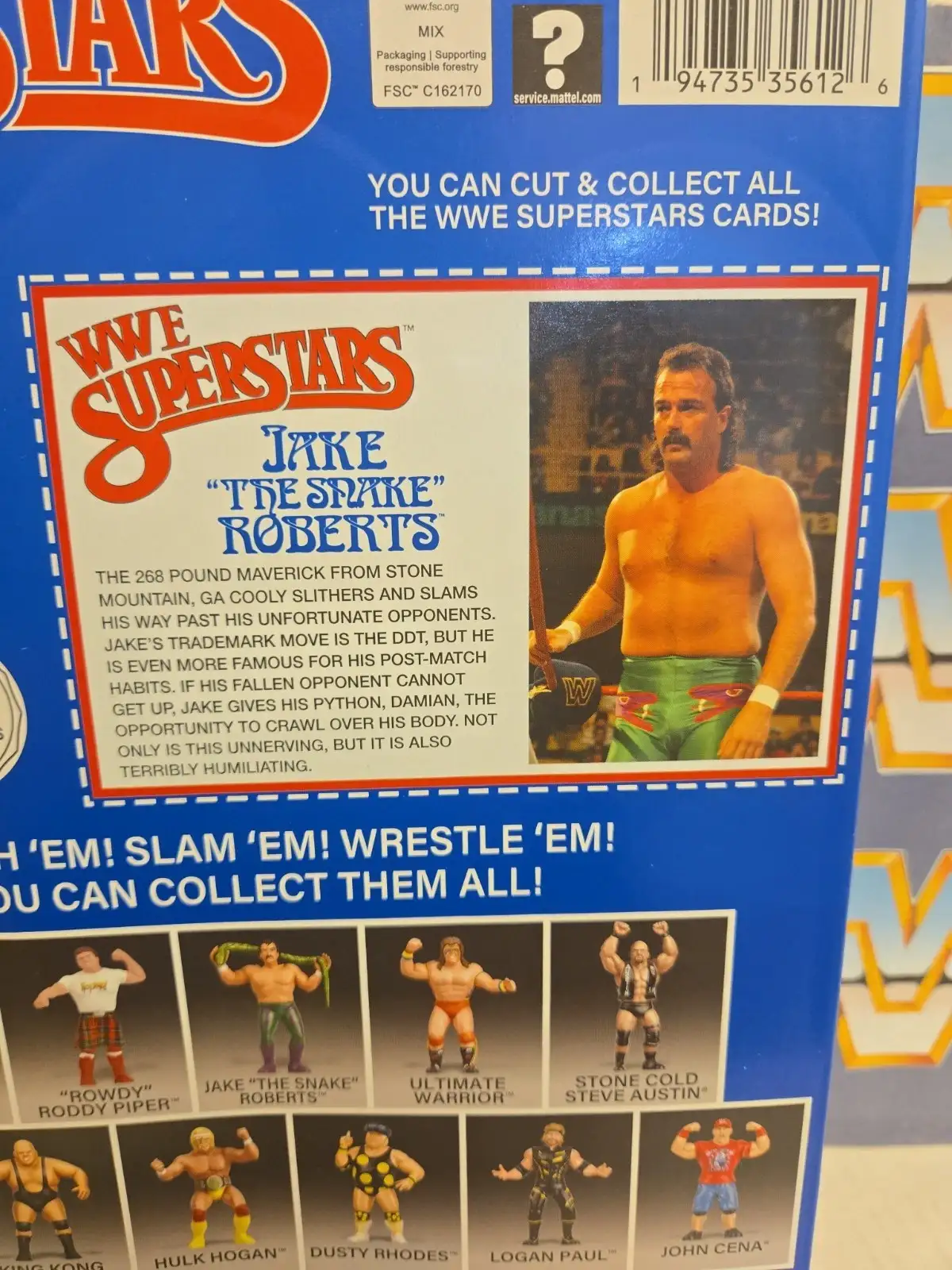 Jake The Snake Roberts LJN WWE Superstars Series 3 In Hand 4d