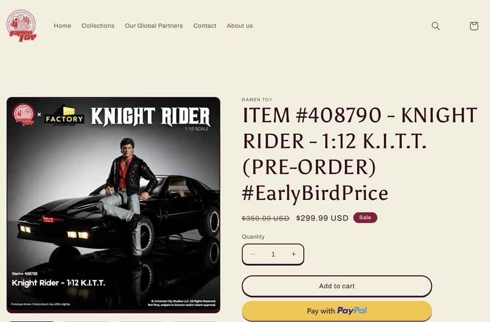 Knight-Rider--KITT-with-Michael-Knight-by-Factory-Entertainment-Ramen-Toy-preorder