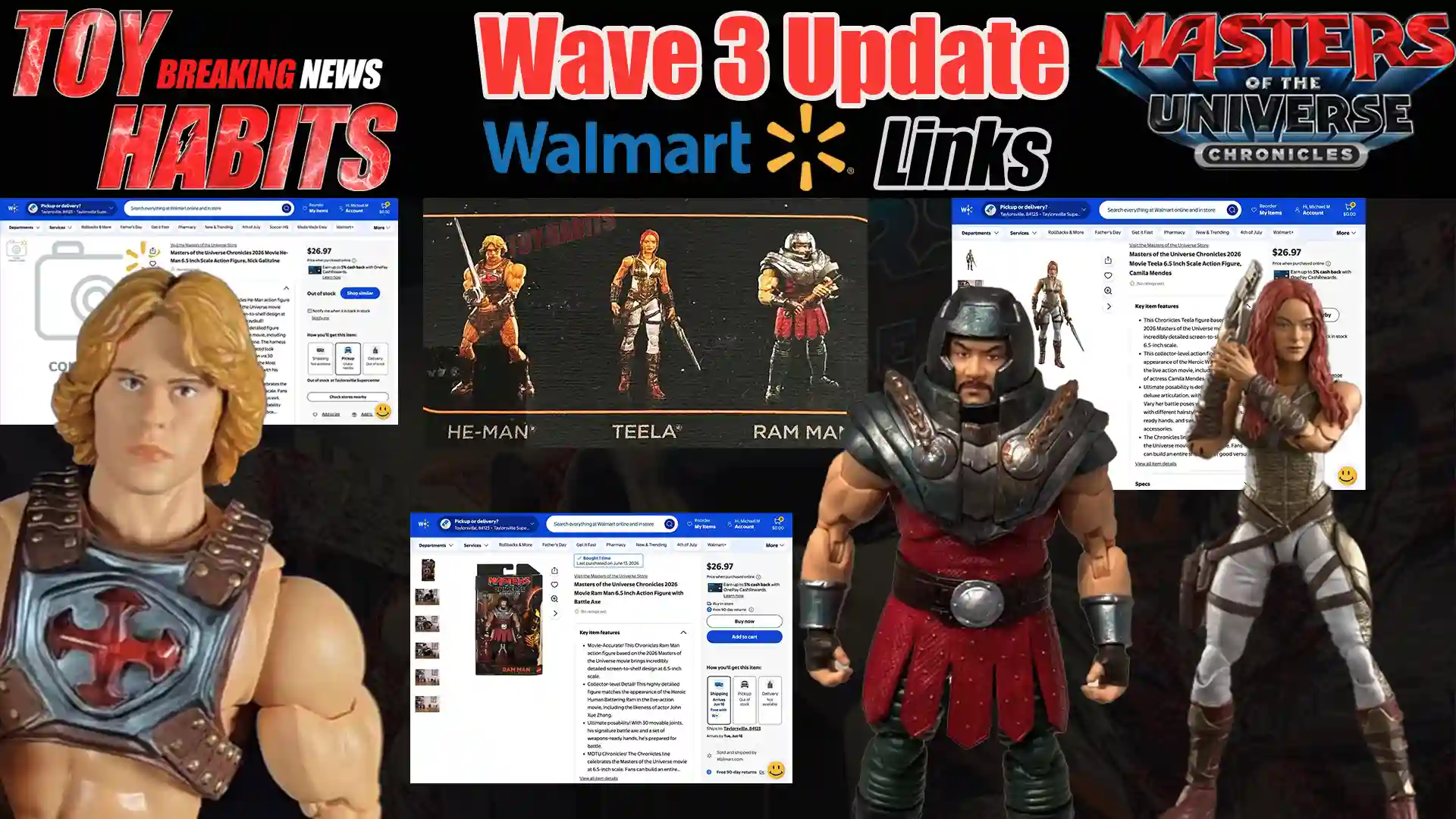 MOTU Chronicles Wave 3 Update + Walmart Links