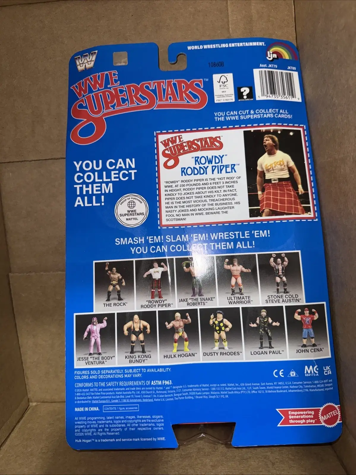 Rowdy Roddy Piper LJN WWE Superstars Series 3 In Hand 2f