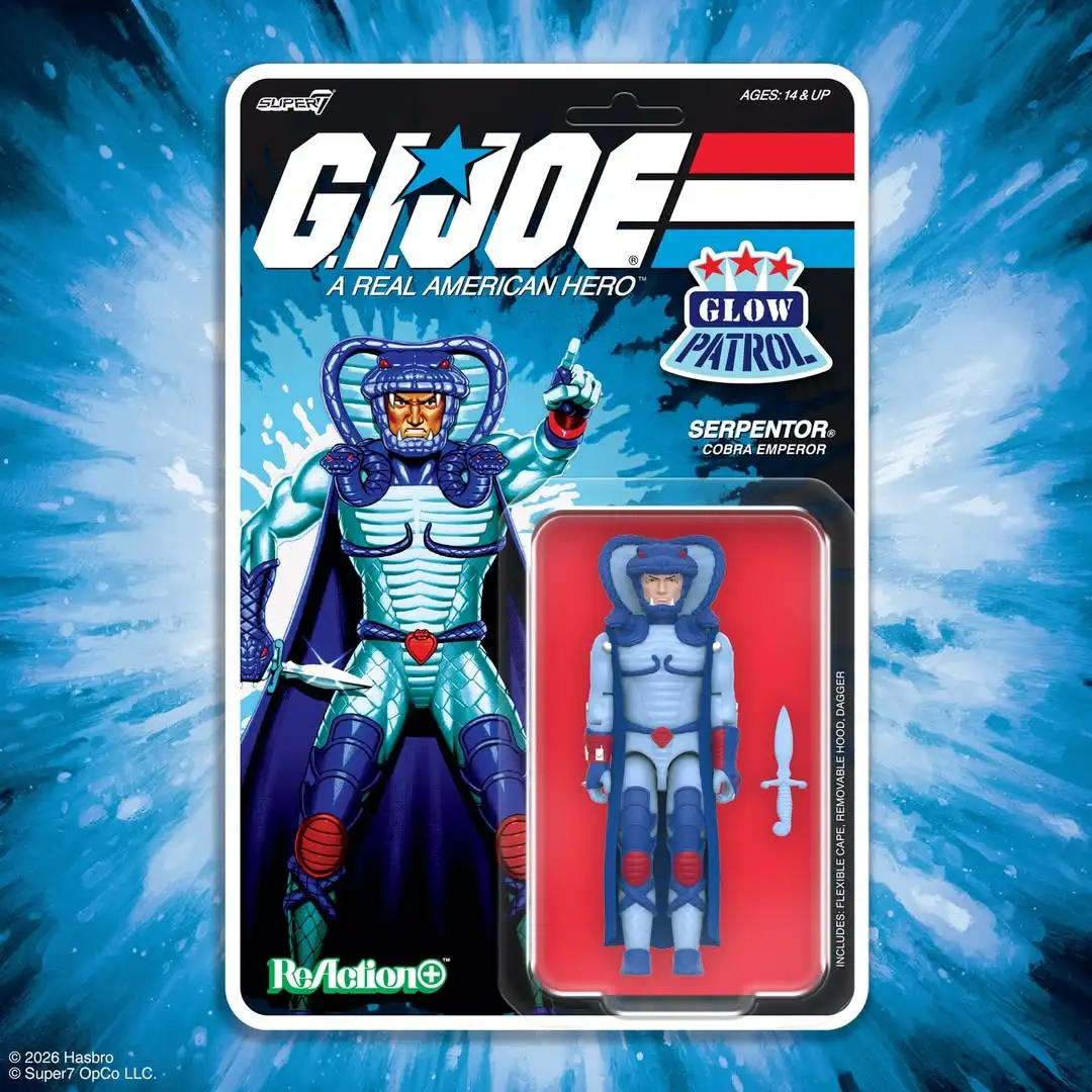 Serpentor GI Joe Super7 ReAction+ Glow Patrol JoeFest 2026 Exclusive 3