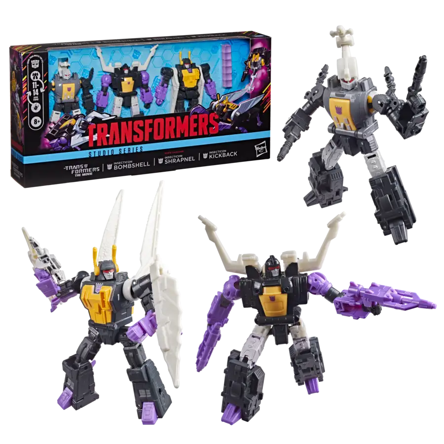 TF TFTM MTMTE COLLECTION INSECTICON BOMBSHELL, INSECTICON SHRAPNEL, & INSECTICO