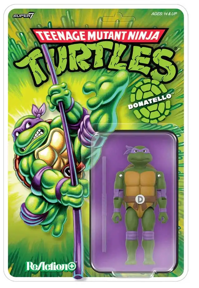 Teenage Mutant Ninja Turtles ReAction+ Wave 01 Donatello Package