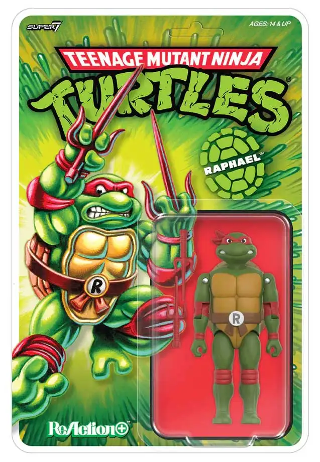 Teenage Mutant Ninja Turtles ReAction+ Wave 01 Raphael Package