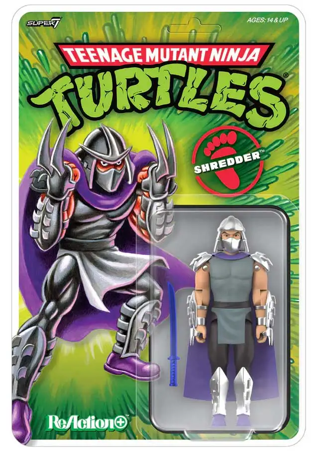 Teenage Mutant Ninja Turtles ReAction+ Wave 01 Shredder Package