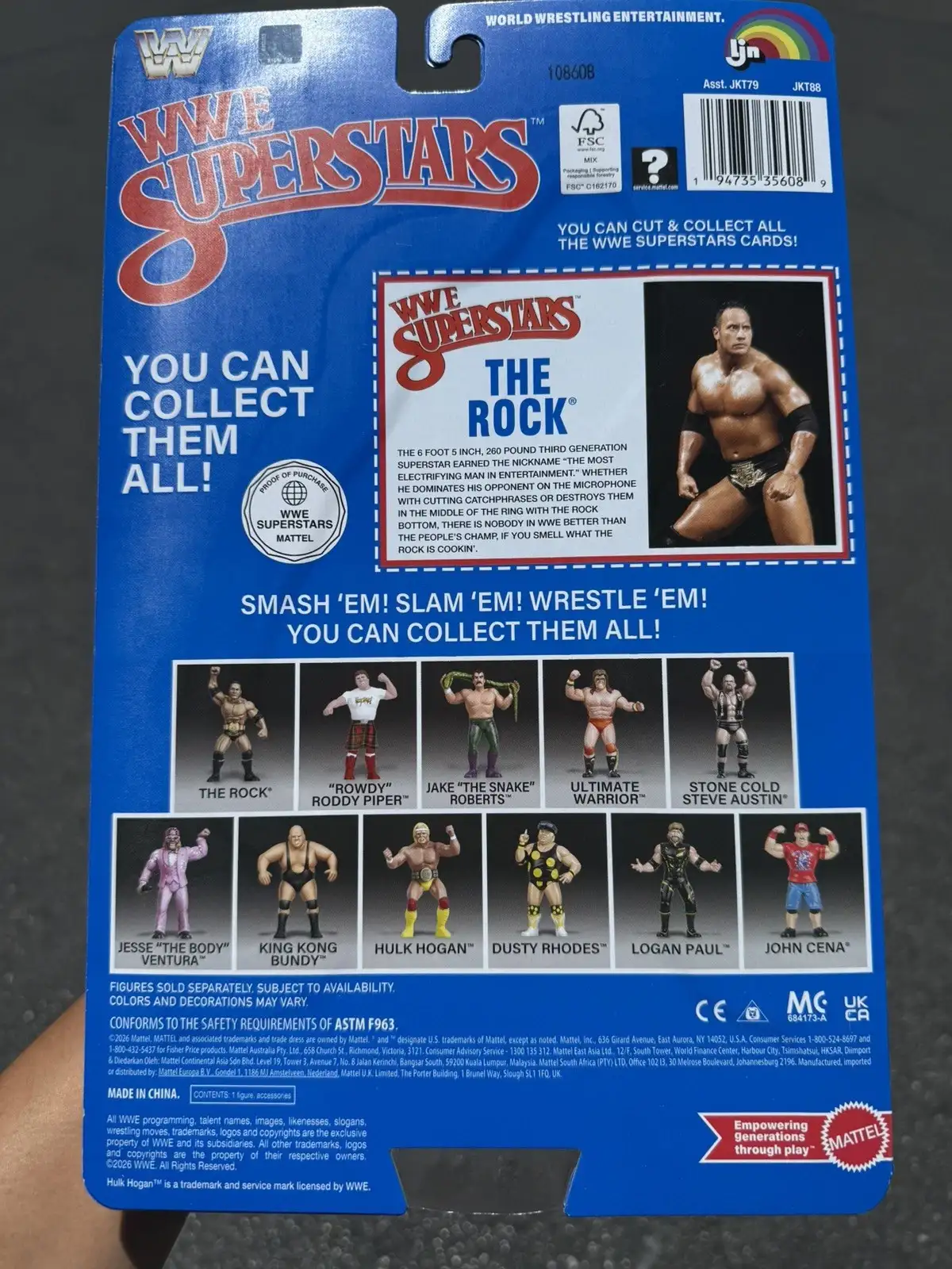 The Rock LJN WWE Superstars Series 3 In Hand 2h
