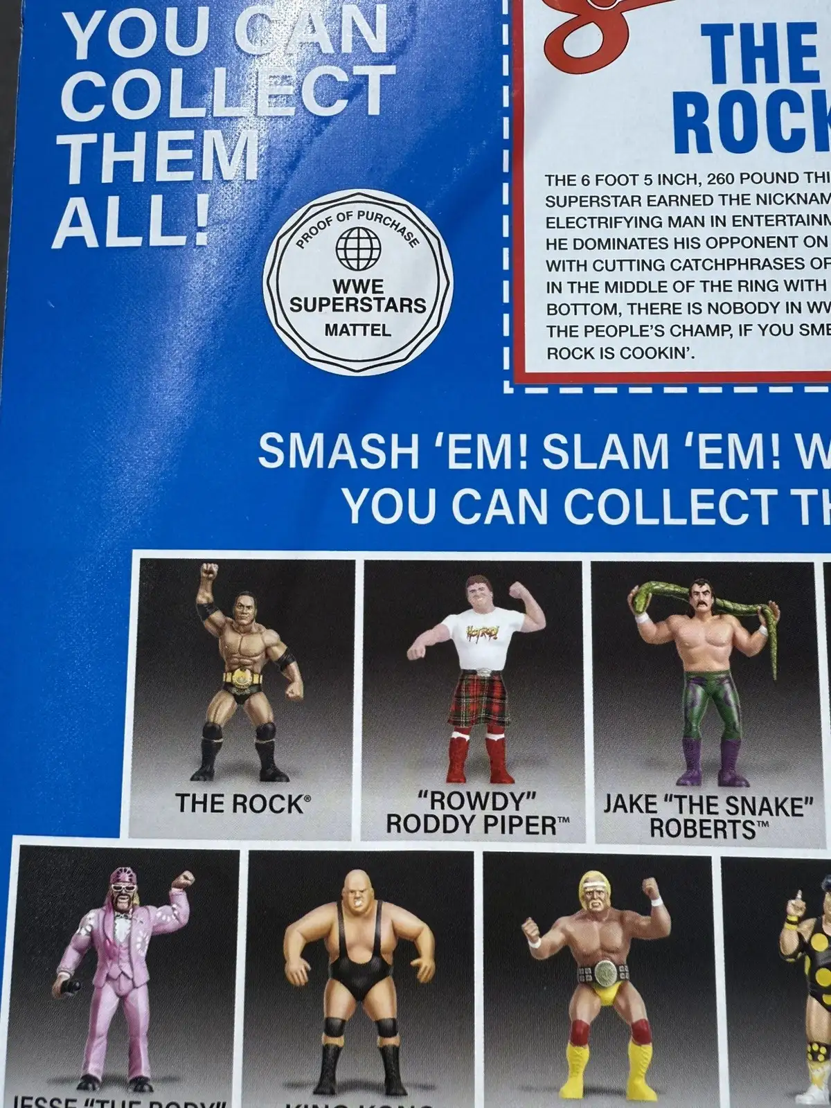 The Rock LJN WWE Superstars Series 3 In Hand 3i