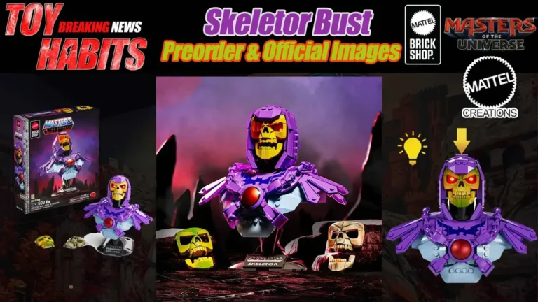 Buildable Skeletor Bust Mattel Brick Shop MOTU Mattel Creations Preorder