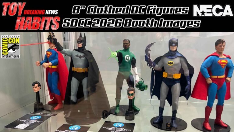 DC 8 inch Clothed Superheroes NECA SDCC 2026 Booth Images