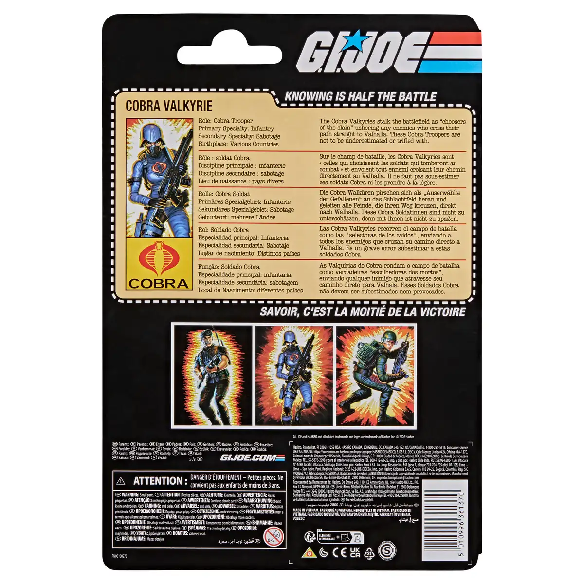G.I. JOE CLASSIFIED SERIES RETRO CARDBACK COBRA VALKYRIE (6)
