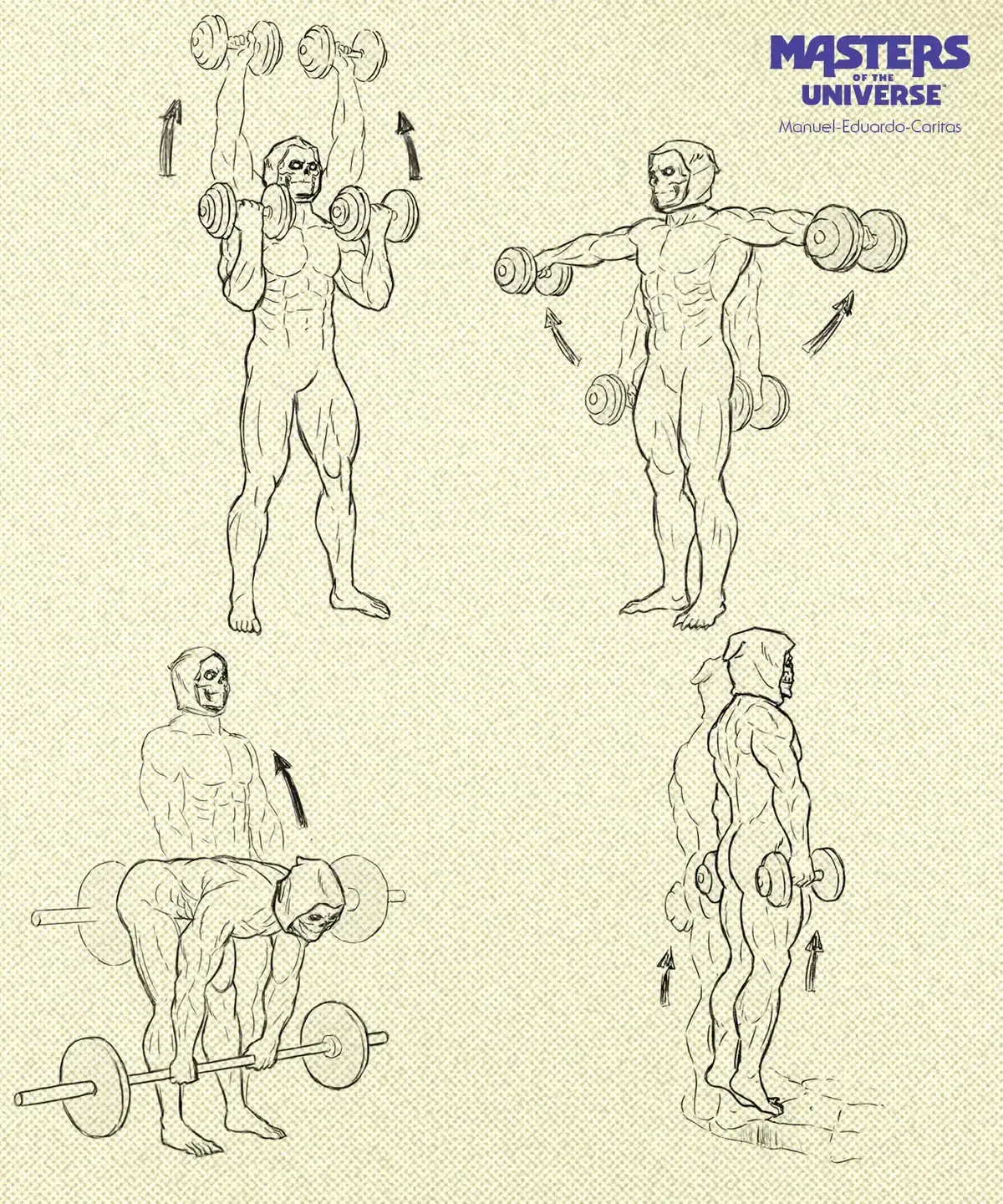 Gym Bro Skeletor workout 8b