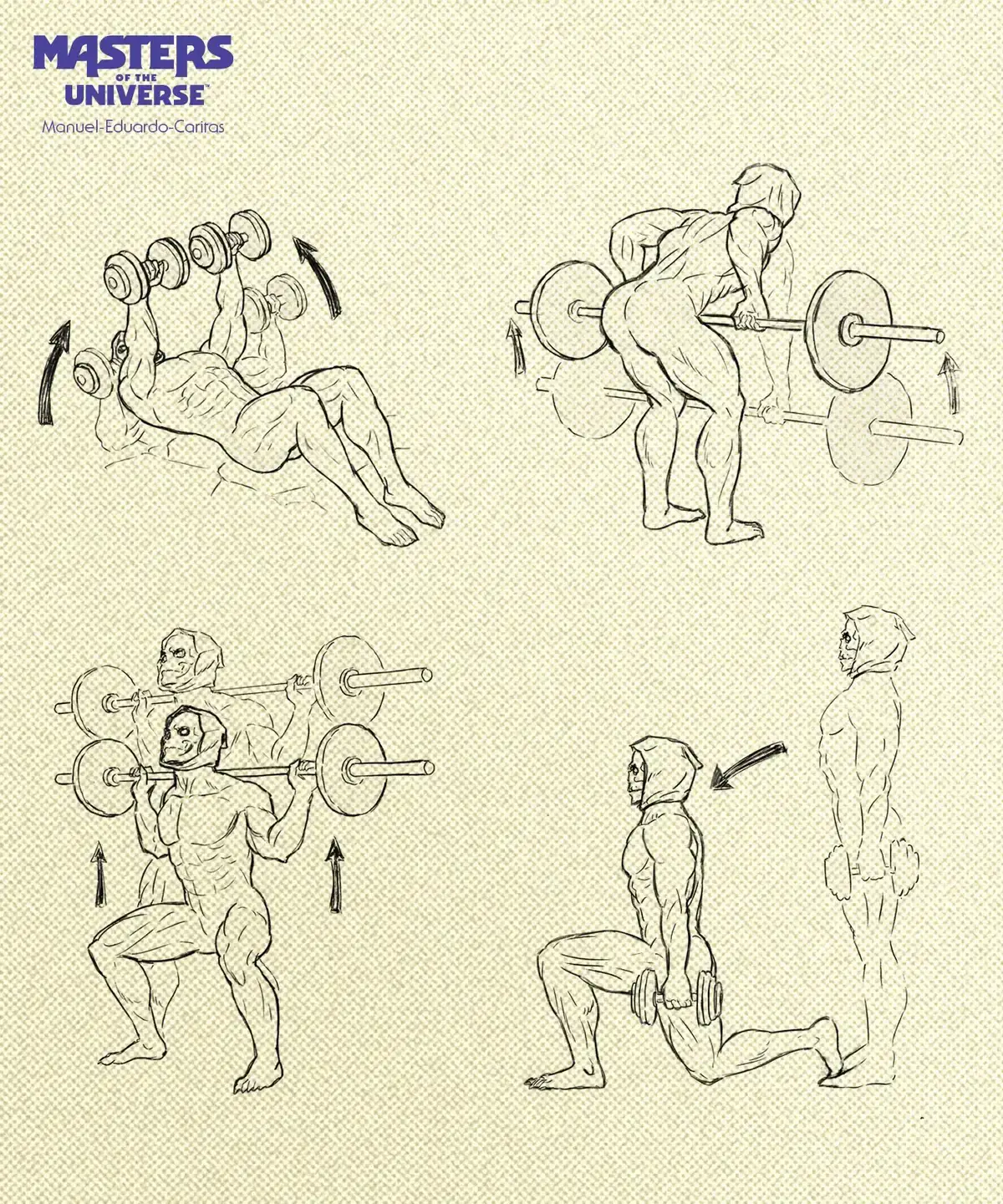 Gym Bro Skeletor workout 9c