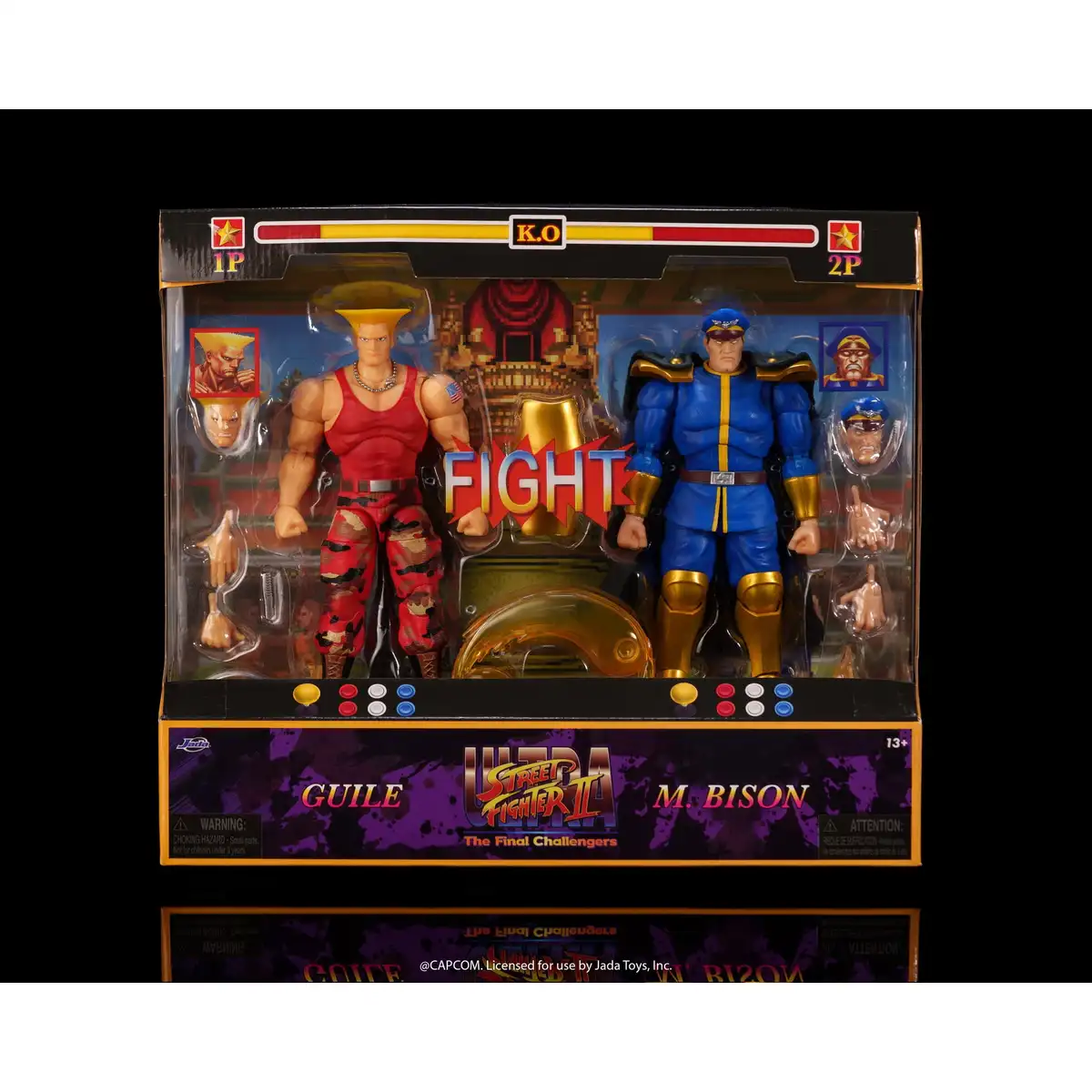 Jada Toys Street Fighter II Guile vs M. Bison 2 Pack Action Figure 01