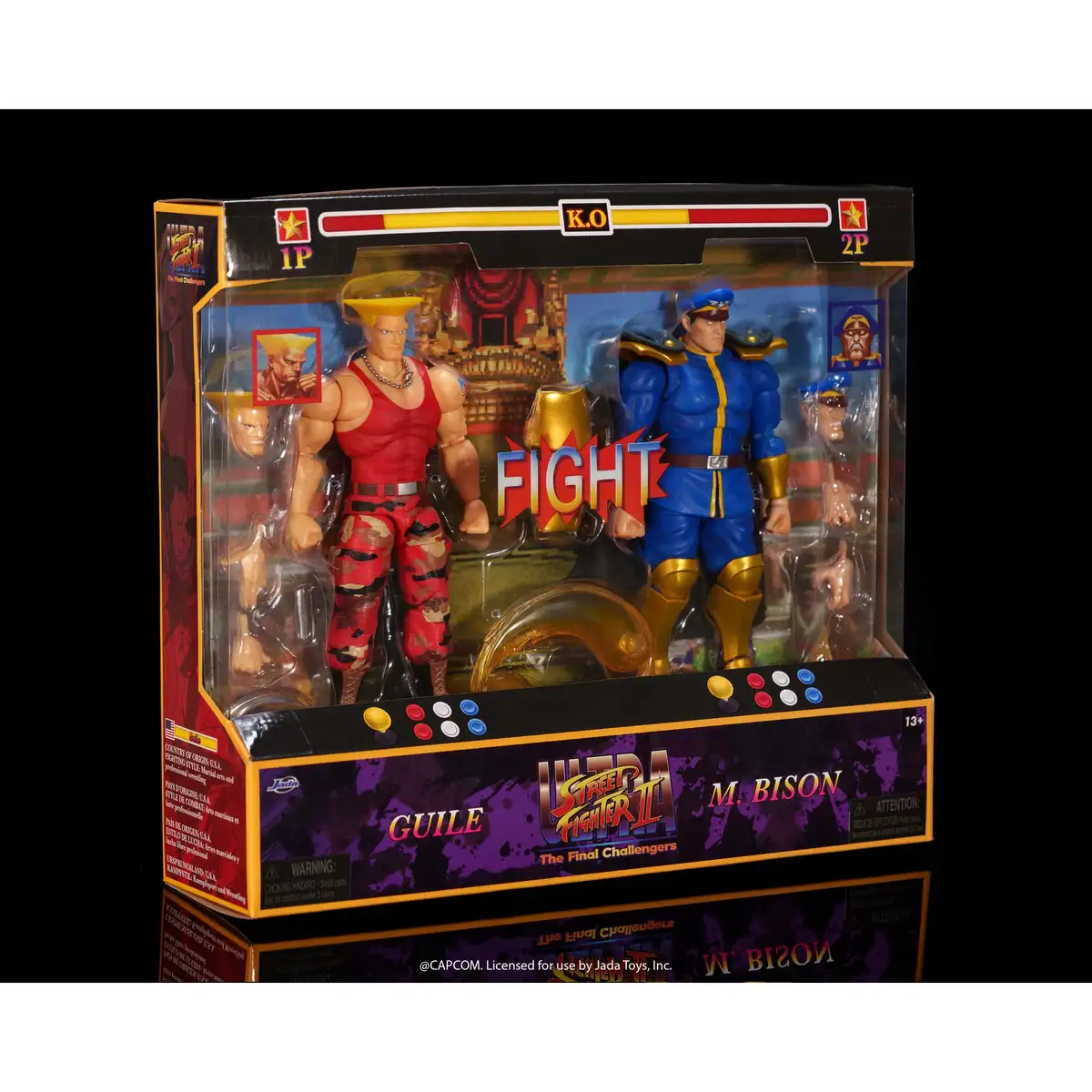 Jada Toys Street Fighter II Guile vs M. Bison 2 Pack Action Figure 11