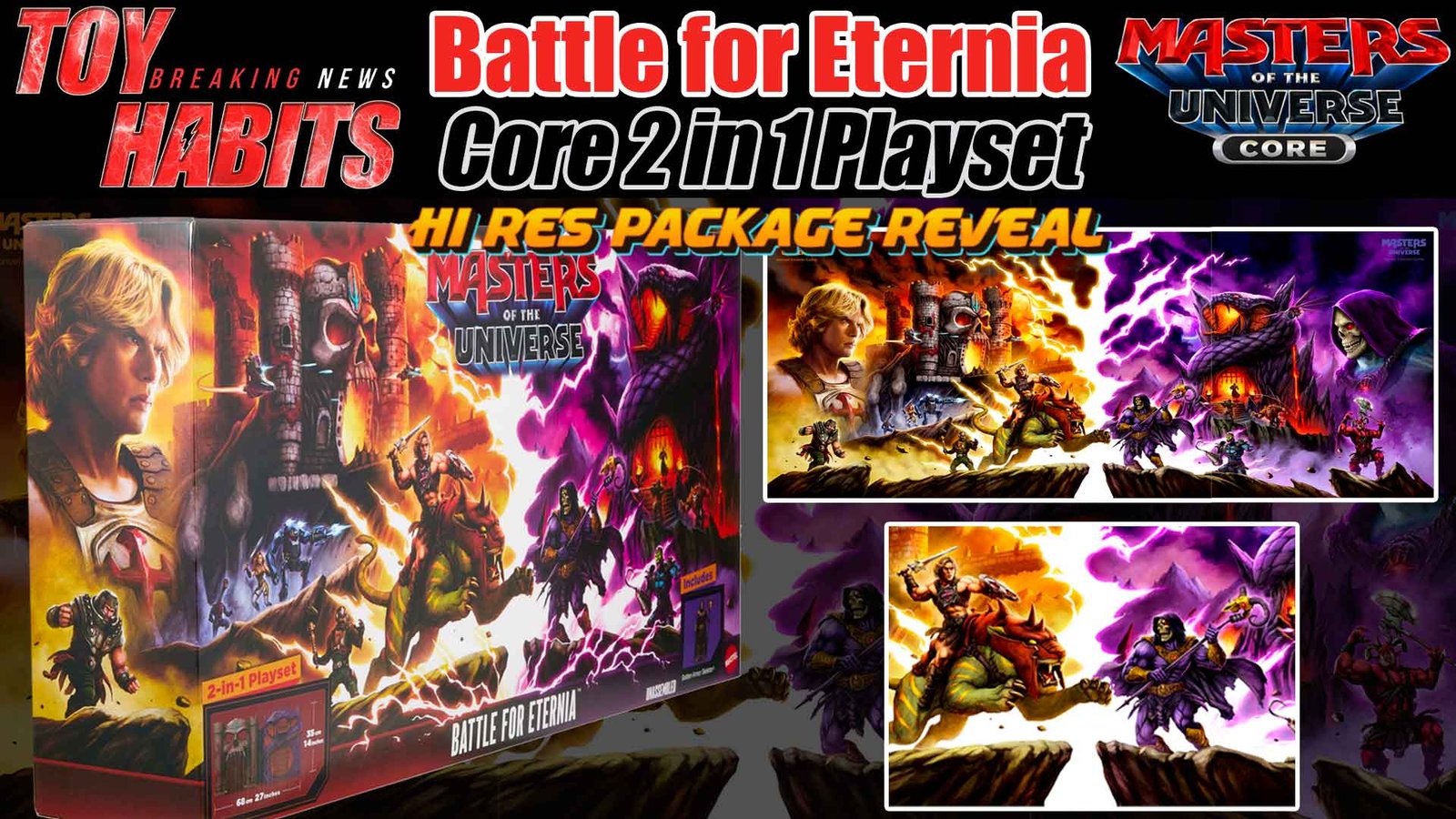 MOTU Core Battle For Eternia Playset Hi Res Package & Art Reveal