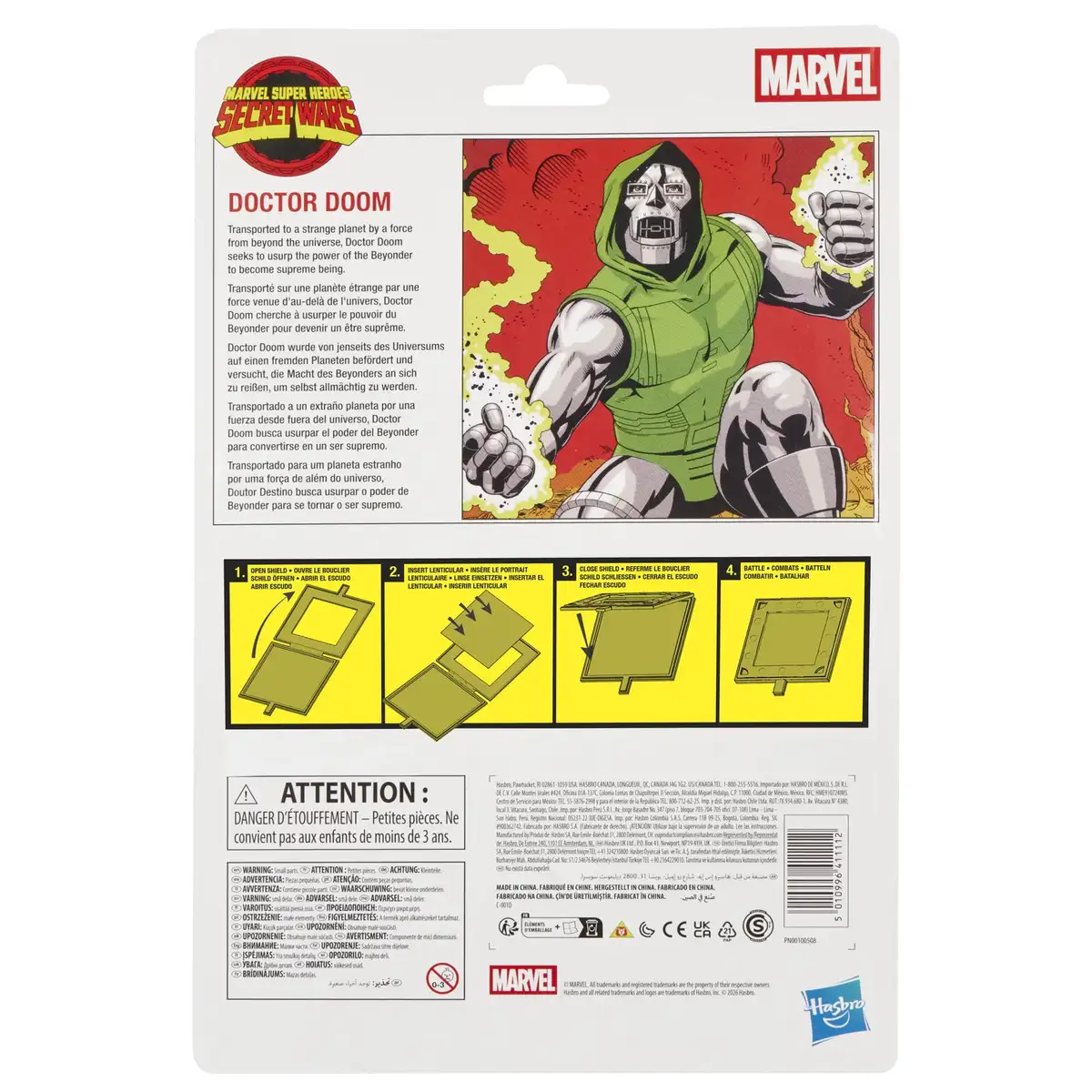 Marvel Legends Series Secret Wars Doctor Doom, Retro Fantastic Four Comics Collectible Action Figure (6 ) 12