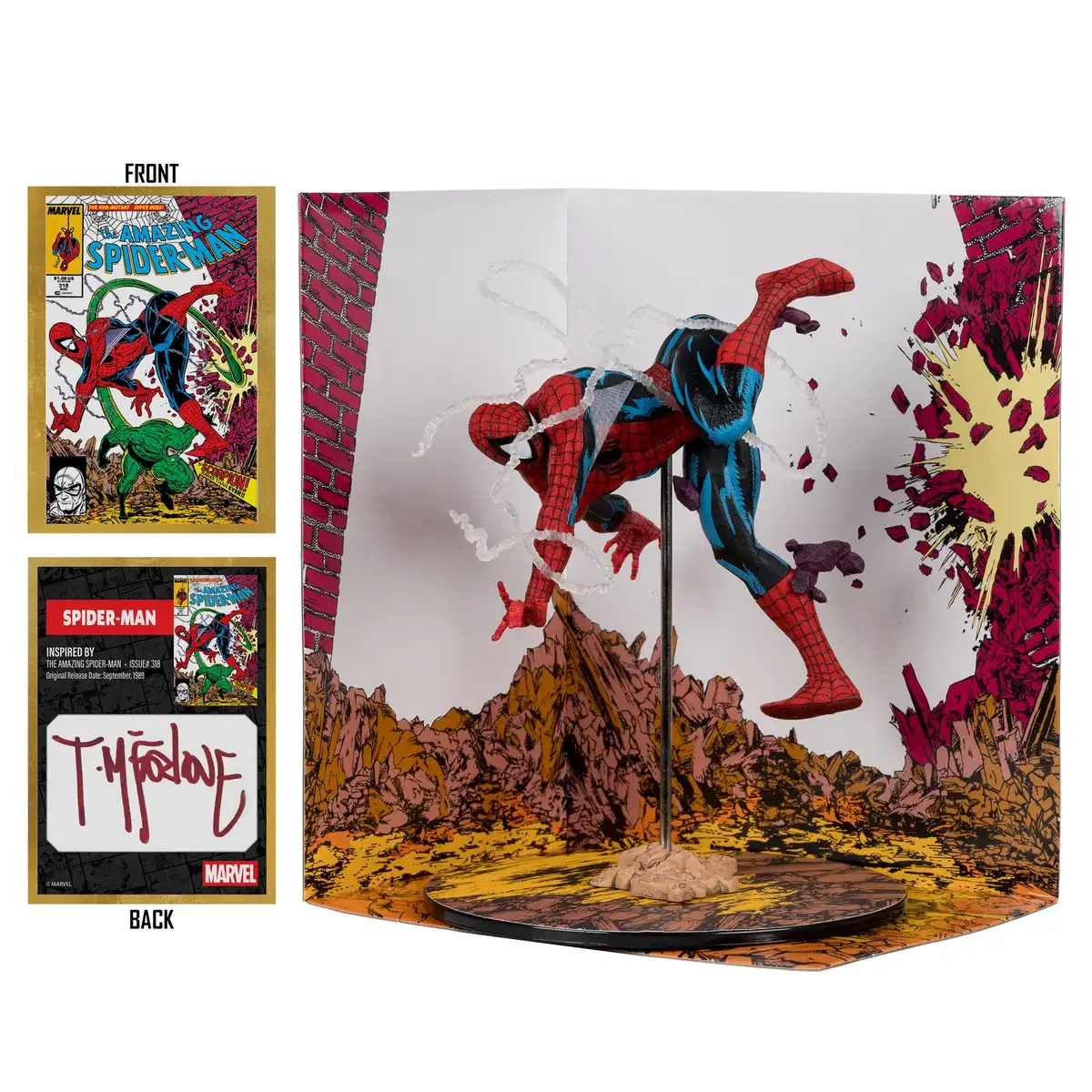 Marvel Spider Man 1 10th Scale Collectible Autograph Series Gold Label (Amazing Spider Man #318) 02
