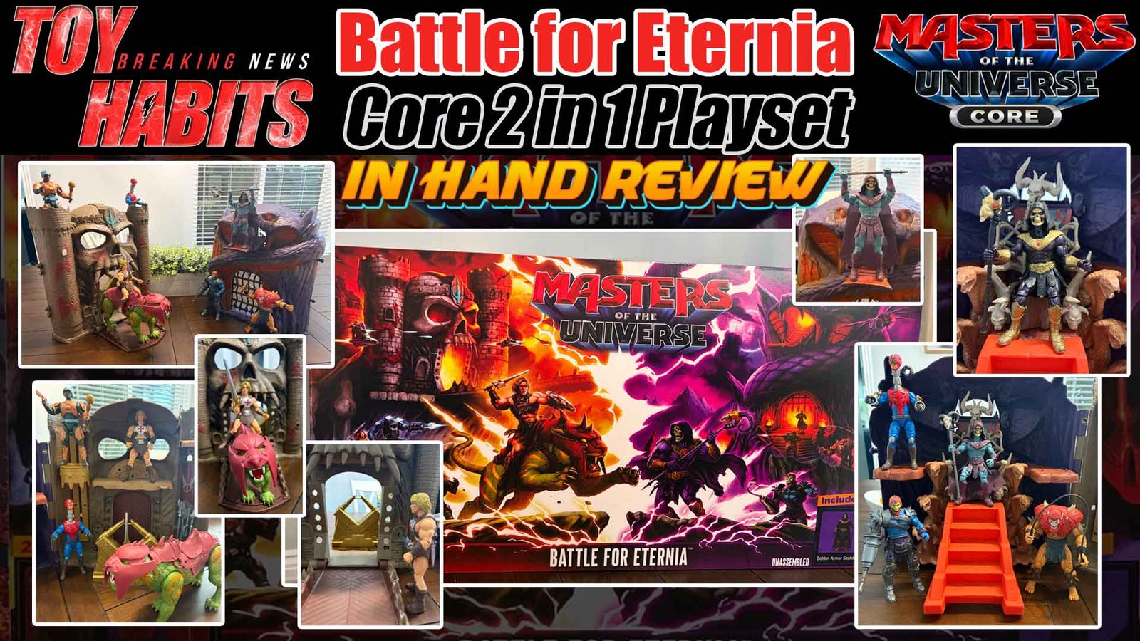 Masters of the Universe Battle For Eternia 2 in 1 Core Playset In Hand Review