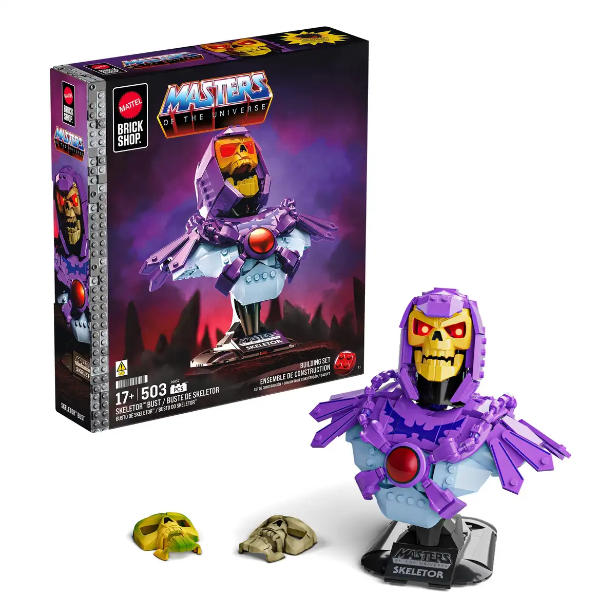 Mattel Brick Shop Masters of the Universe Buildable Skeletor Bust 01