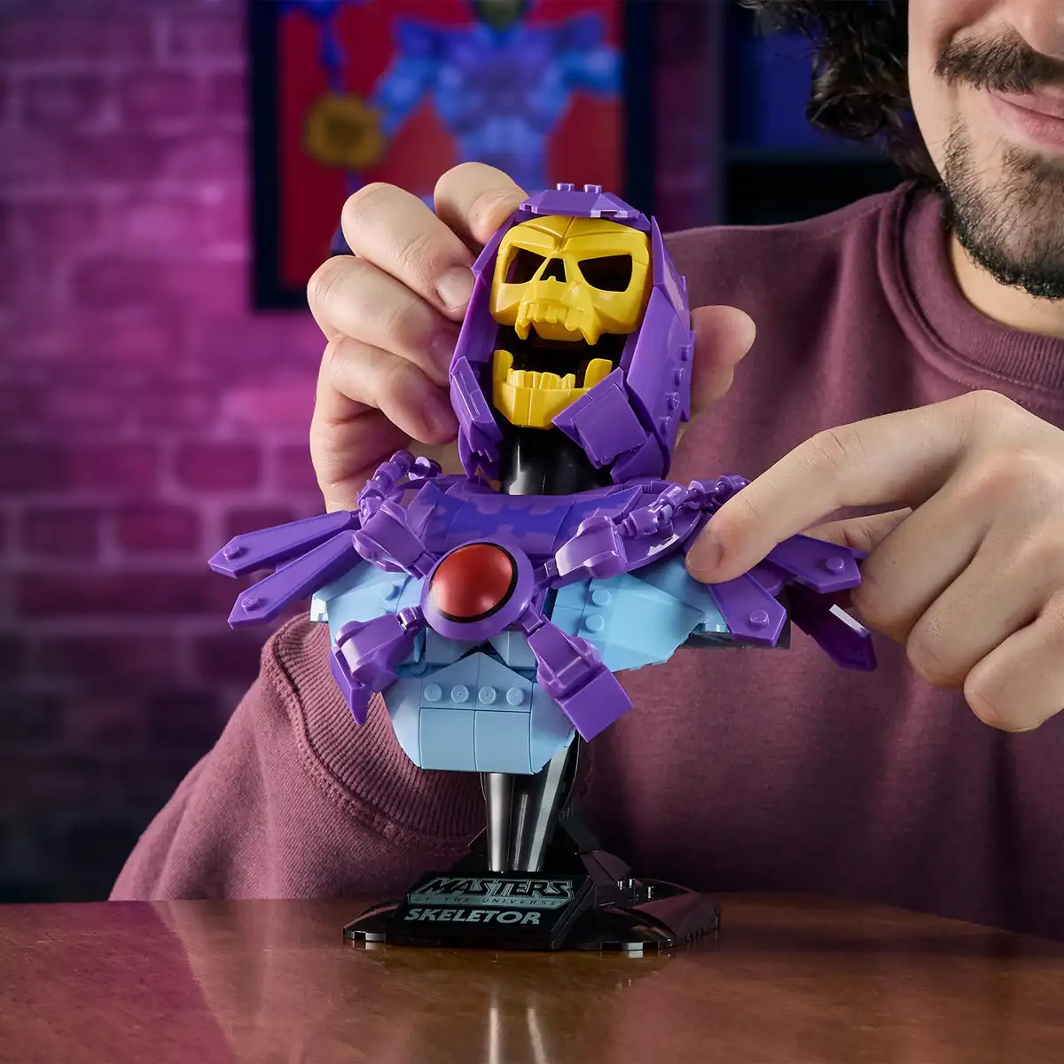 Mattel Brick Shop Masters of the Universe Buildable Skeletor Bust 05