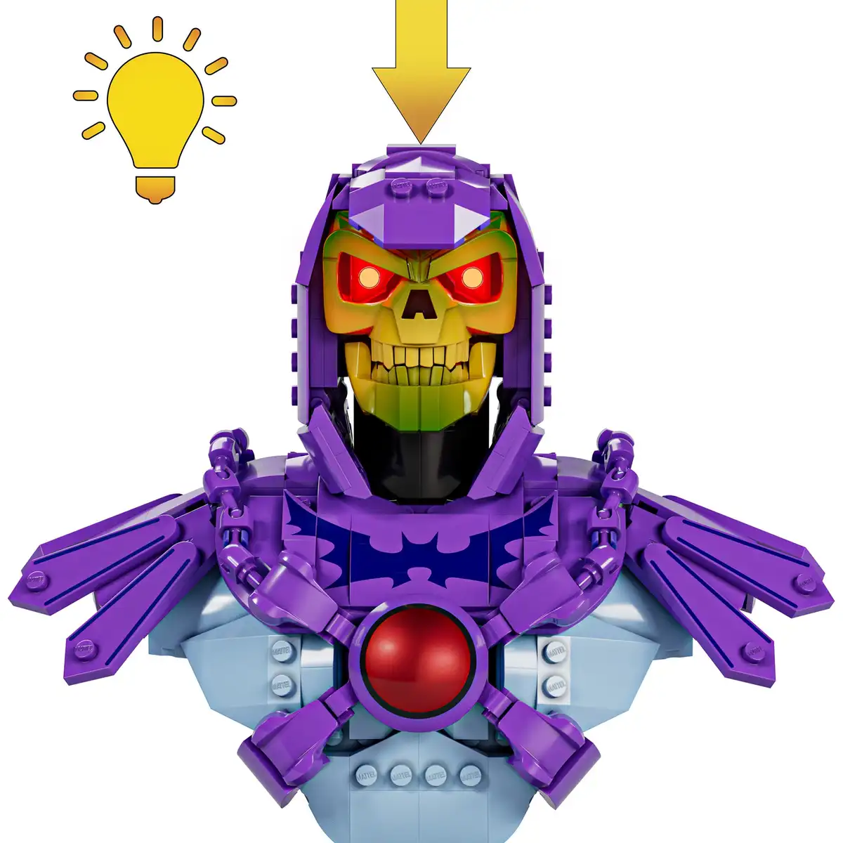 Mattel Brick Shop Masters of the Universe Buildable Skeletor Bust 06