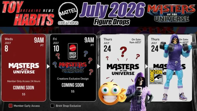 Mattel Creations Masters of the Universe July 2026 Figure Drops Update