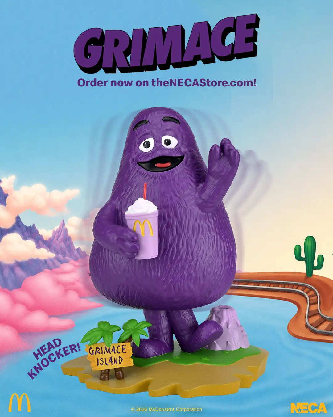 McDonald's Grimace Head Knocker 01