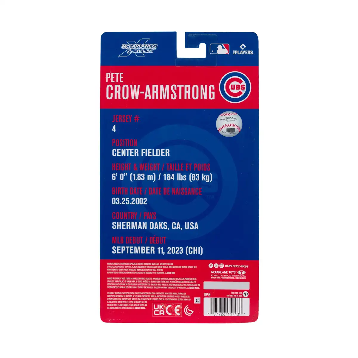 Pete Crow Armstrong (MLB Chicago Cubs) 6 Action Figure McFarlane's SportsPicks 09