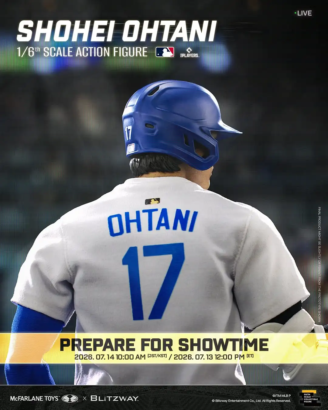 Shohei Ohtani LA Dodgers Sixth Scale Figure McFarlane Toys x Blitzway 1