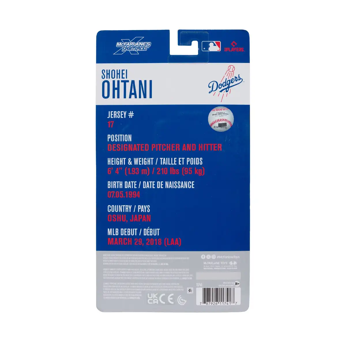 Shohei Ohtani (MLB LA Dodgers) 6 Action Figure McFarlane SportsPicks 09