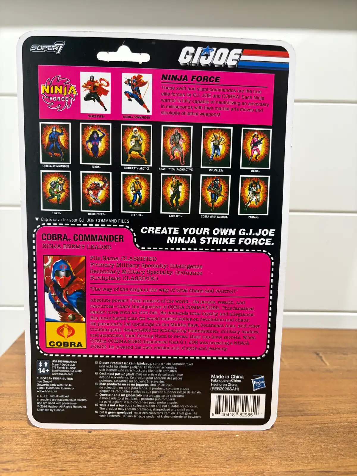 Super7 GI Joe ReAction+ Ninja Force Target Exclusives IH 2
