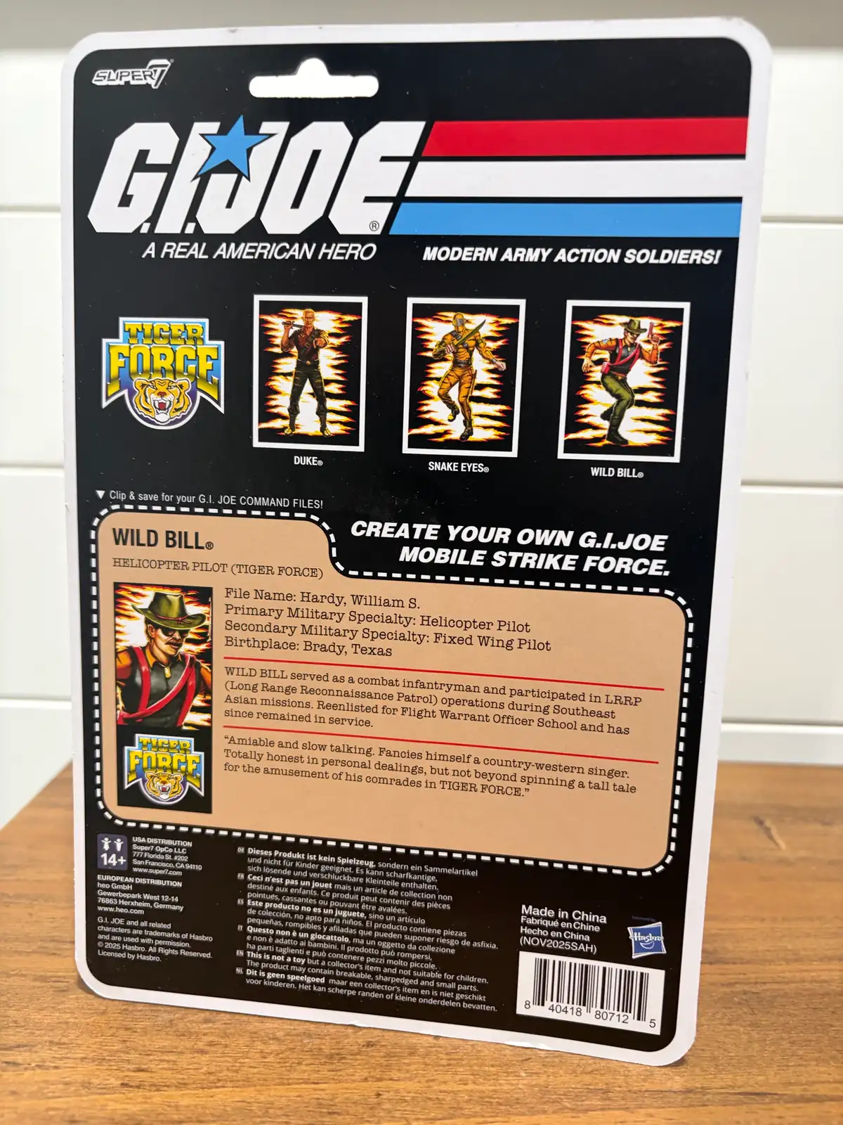 Super7 GI Joe ReAction+ Tiger Force Wild Bill Target Exclusive IH 4