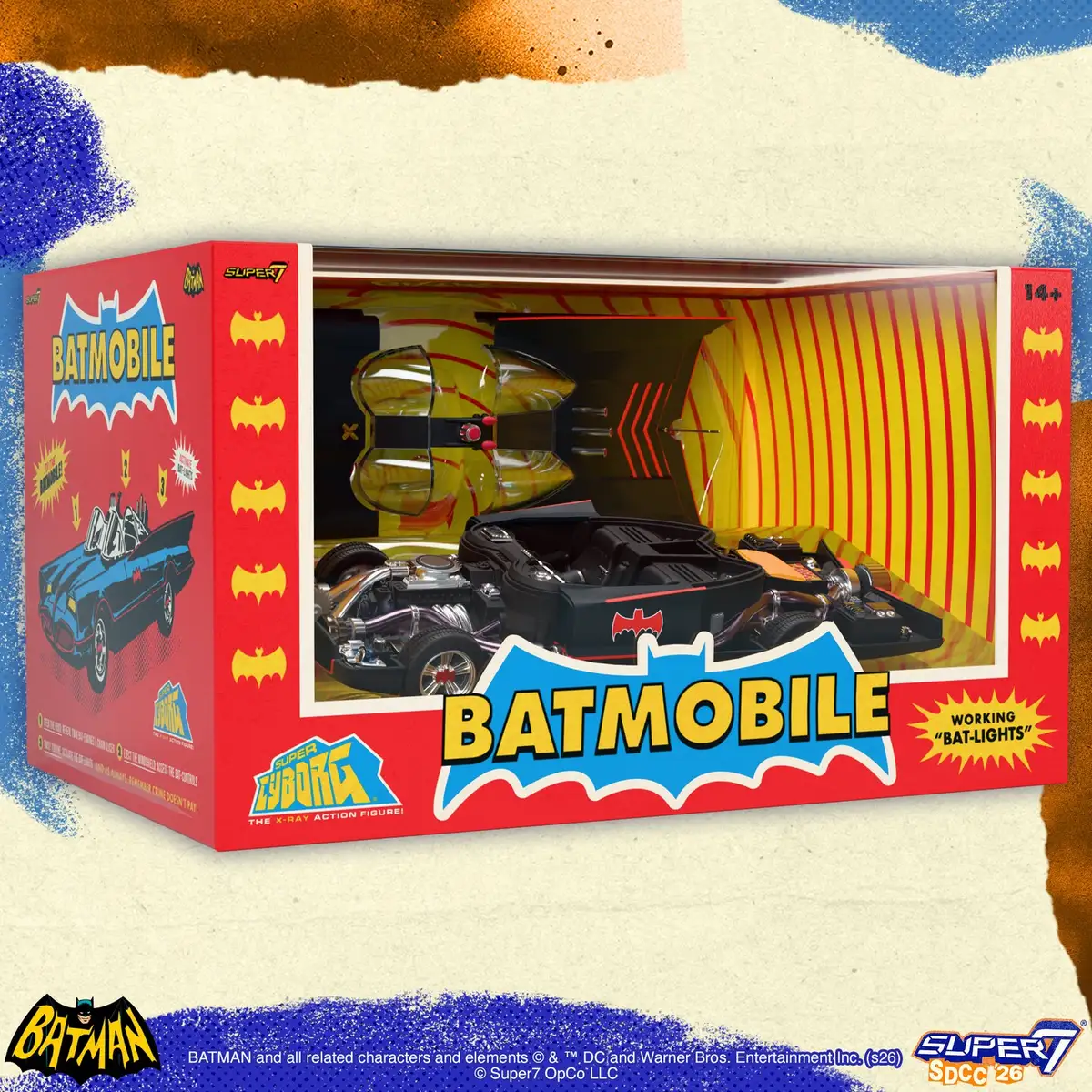 Super7 Metallic Super Cyborg 67' Batmobile SDCC 2026 Exclusive 1