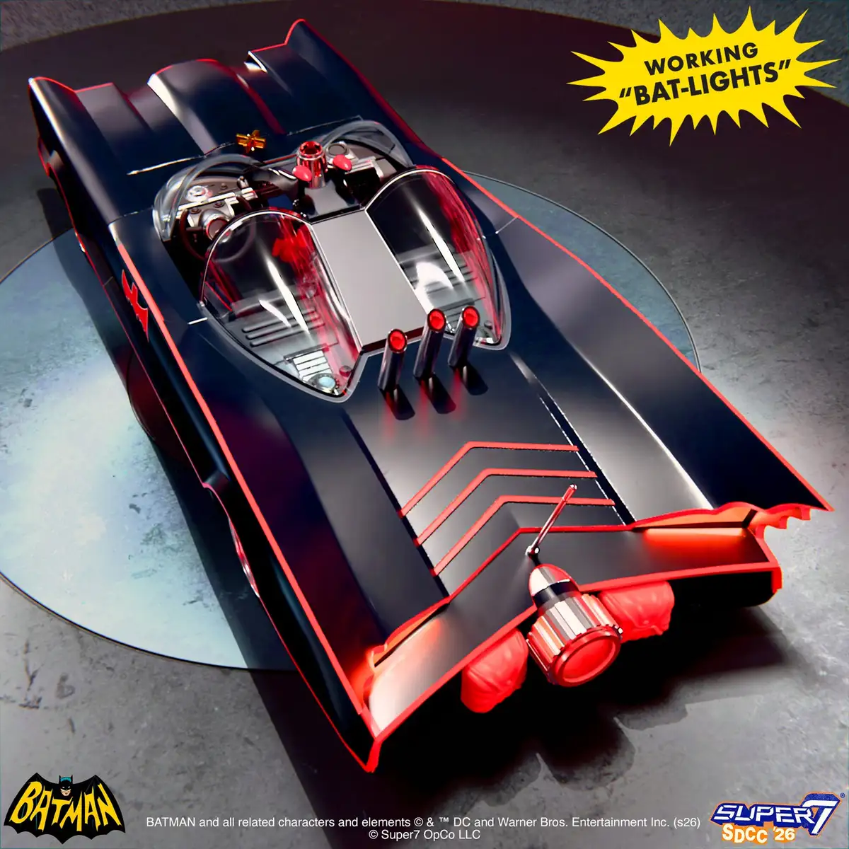 Super7 Metallic Super Cyborg 67' Batmobile SDCC 2026 Exclusive 4