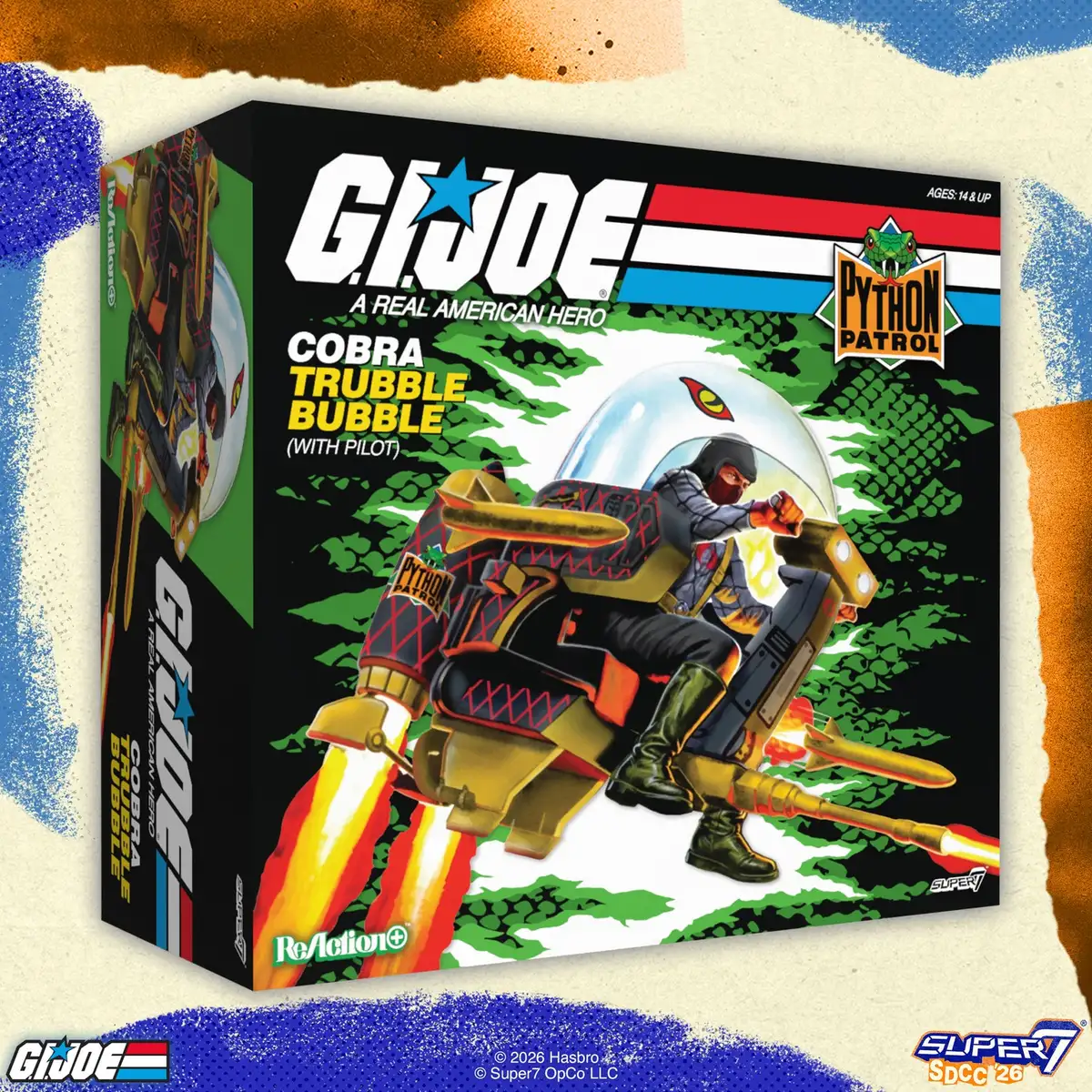 Super7 Python Patrol Trubble Bubble and Cobra Pilot ReAction+ 2