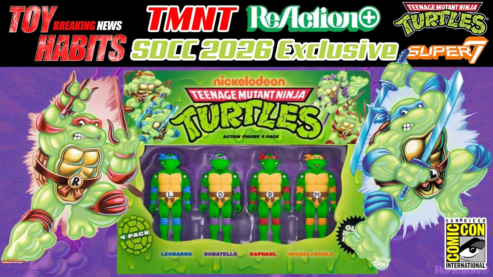Super7-TMNT-ReAction+-Mutagan-Ooze-Glow-in-the-Dark-SDCC-2026-Exclusive-4-Pack