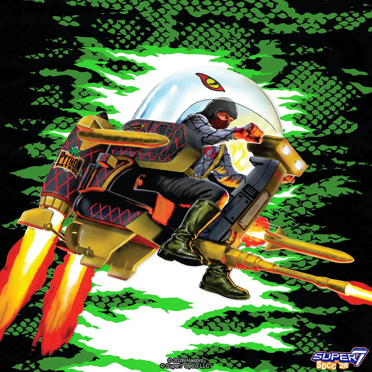 Trubble Bubble Python Patrol GI Joe Super7 ReAction+ SDCC 2026 Exclusive