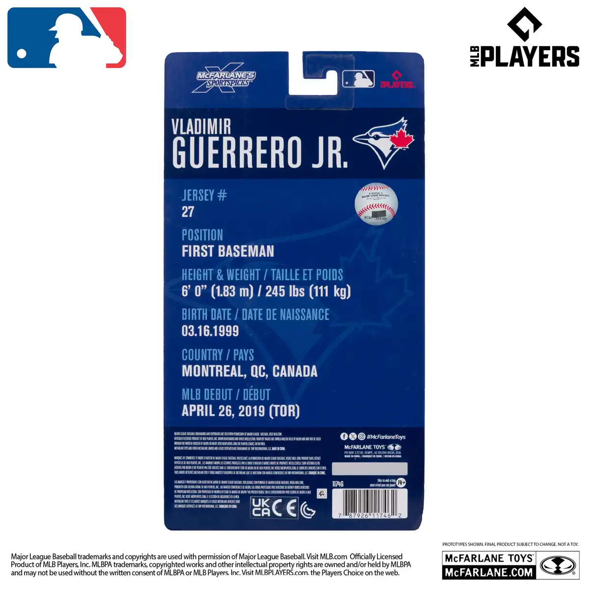 Vladimir Guerrero Jr McFarlane SportsPicks Wave 1 Target Exclusive 9