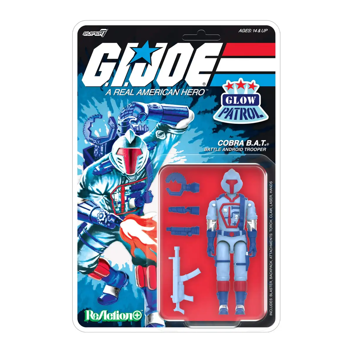 G.I. Joe ReAction+ Cobra Commander, Serpentor, and B.A.T. (Glow Patrol   Blue) SDCC 2026 Exclusive 3 Pack 12