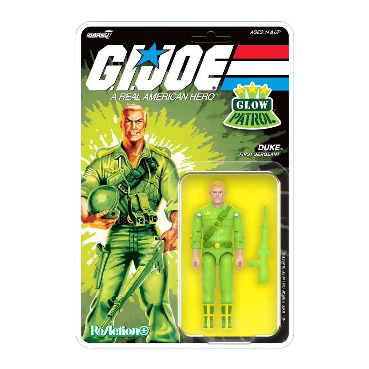 G.I. Joe ReAction+ Duke, Snake Eyes, and Cover Girl (Glow Patrol   Green) SDCC 2026 Exclusive 3 Pack Action Figure Set 11