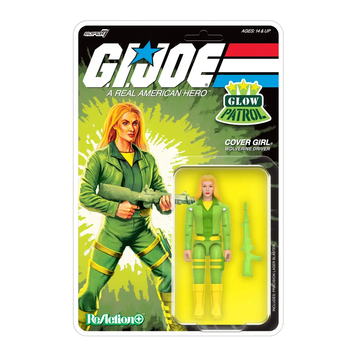 G.I. Joe ReAction+ Duke, Snake Eyes, and Cover Girl (Glow Patrol   Green) SDCC 2026 Exclusive 3 Pack Action Figure Set 16