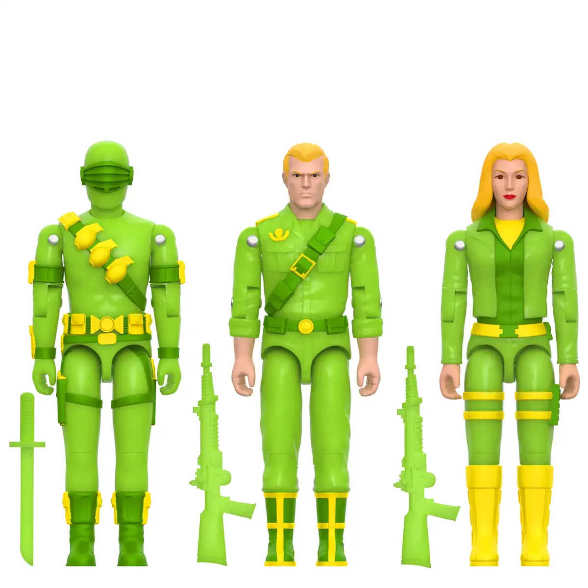 G.I. Joe ReAction+ Duke, Snake Eyes, and Cover Girl (Glow Patrol   Green) SDCC 2026 Exclusive 3 Pack Action Figure Set 21