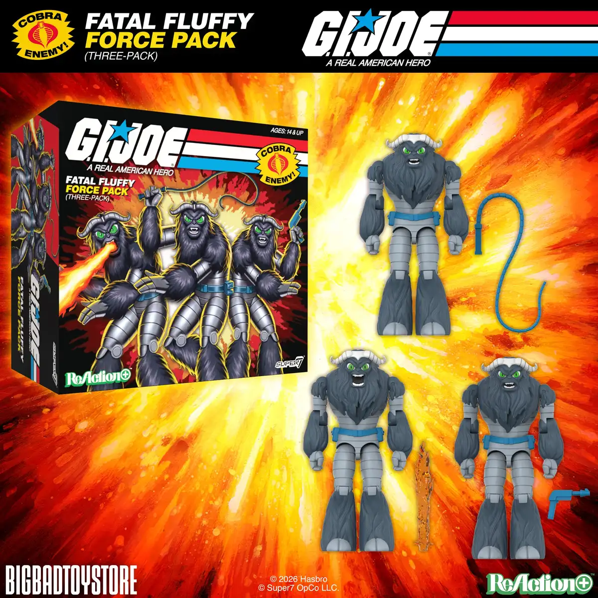 G.I. Joe ReAction+ Fatal Fluffy Force Pack BBTS Exclusive Action Figure Three Pack 17