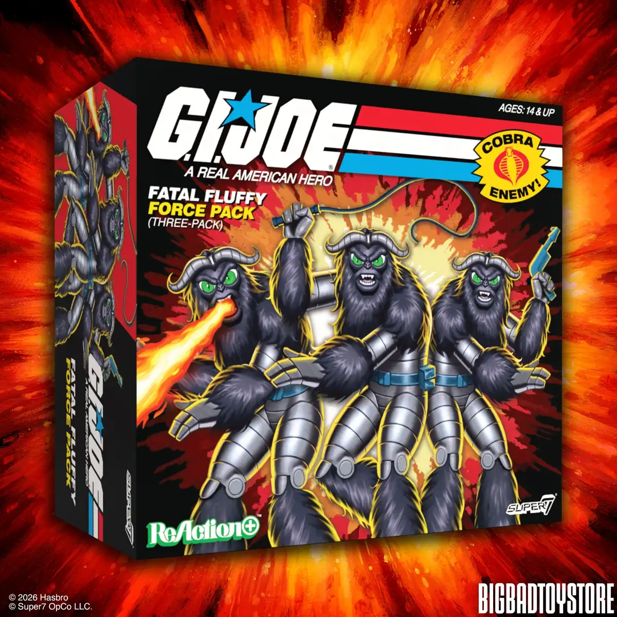 G.I. Joe ReAction+ Fatal Fluffy Force Pack BBTS Exclusive Action Figure Three Pack 18