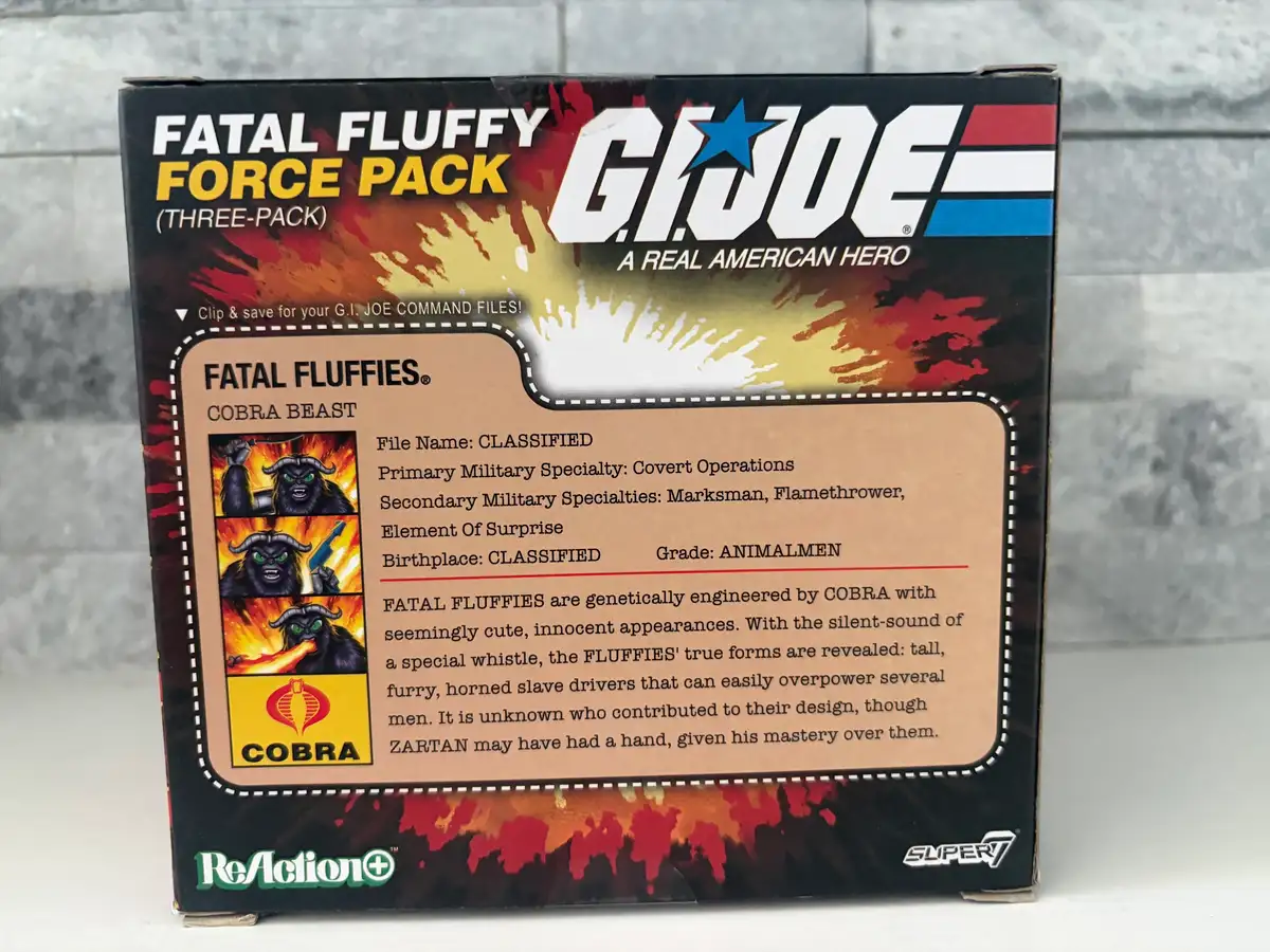 GI Joe ReAction+ Fatal Fluffies 3 pack IH 3