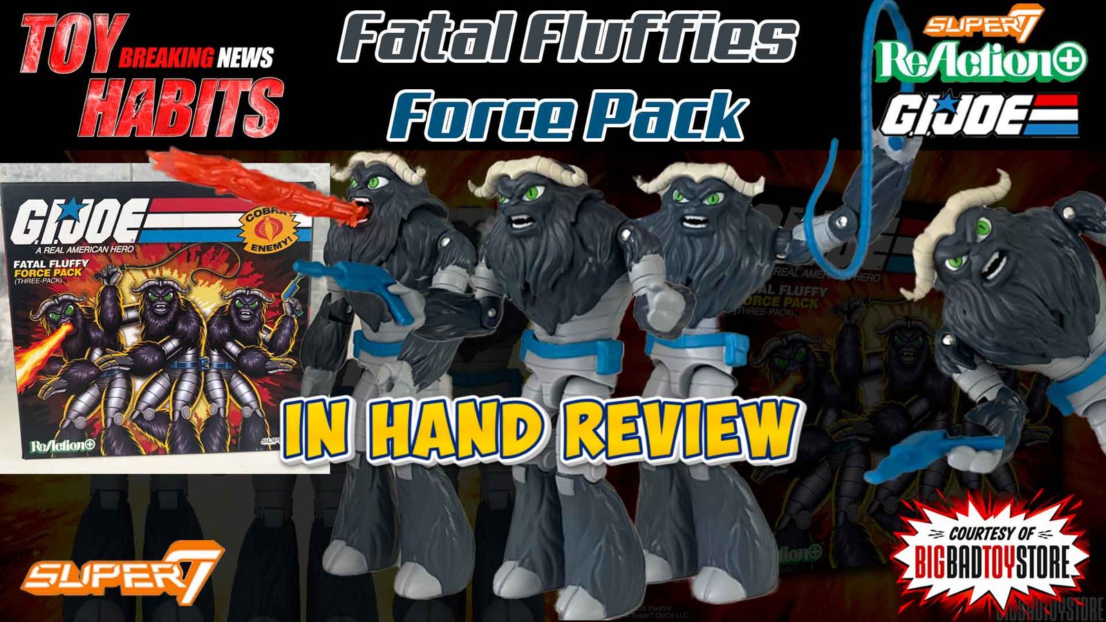 GI Joe ReAction+ Fatal Fluffy Force Pack BBTS Exclusive 3 Pack In Hand Review