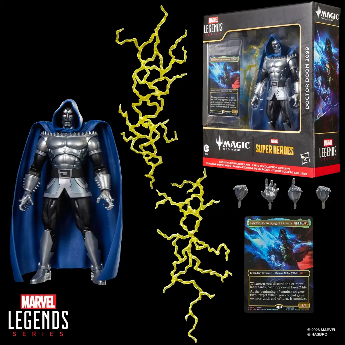 Marvel Legends Doctor Doom 2099 Action Figure with Exclusive Magic The Gathering Card 11