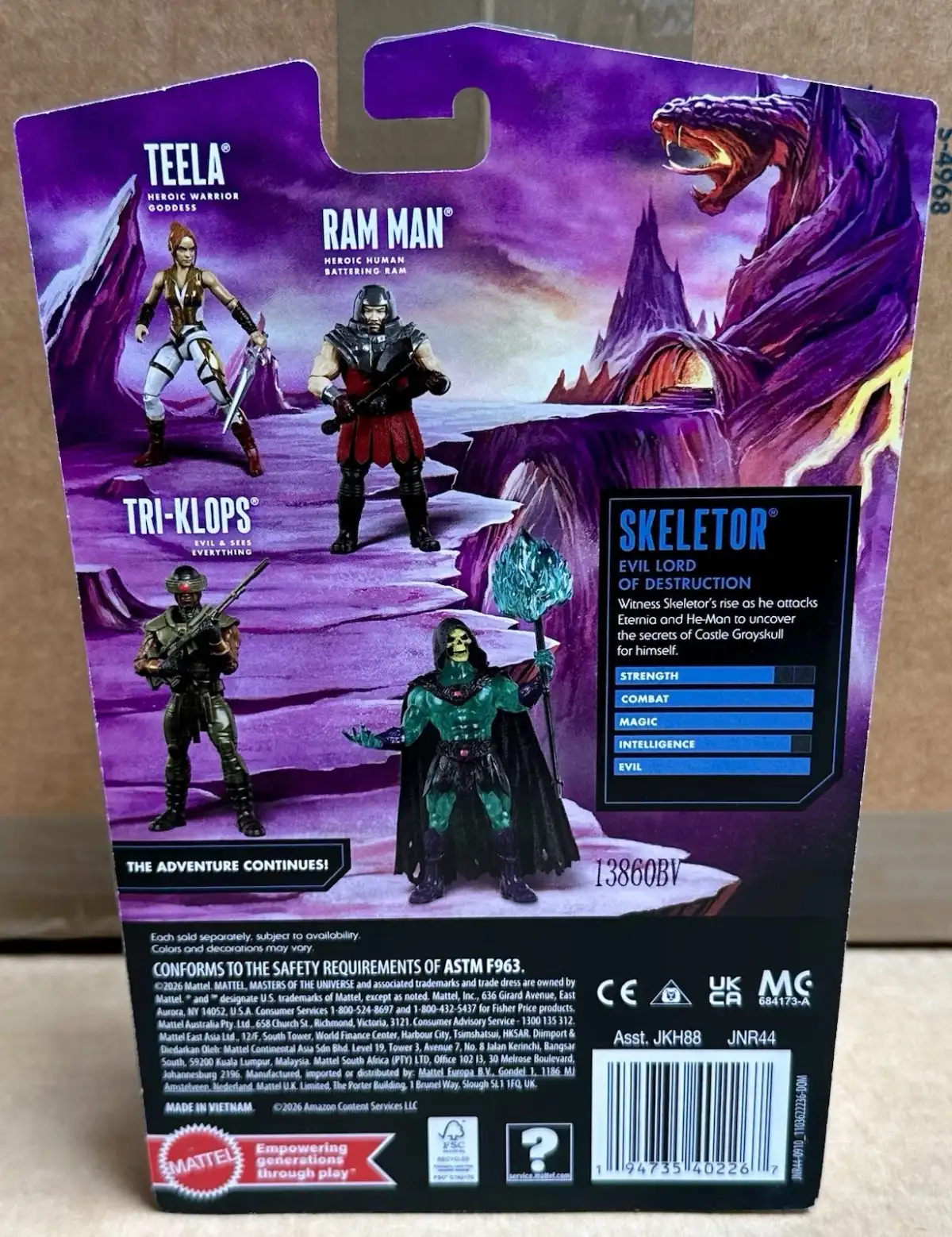 Skeletor v2 MOTU Core Wave 4 Package Back IHc