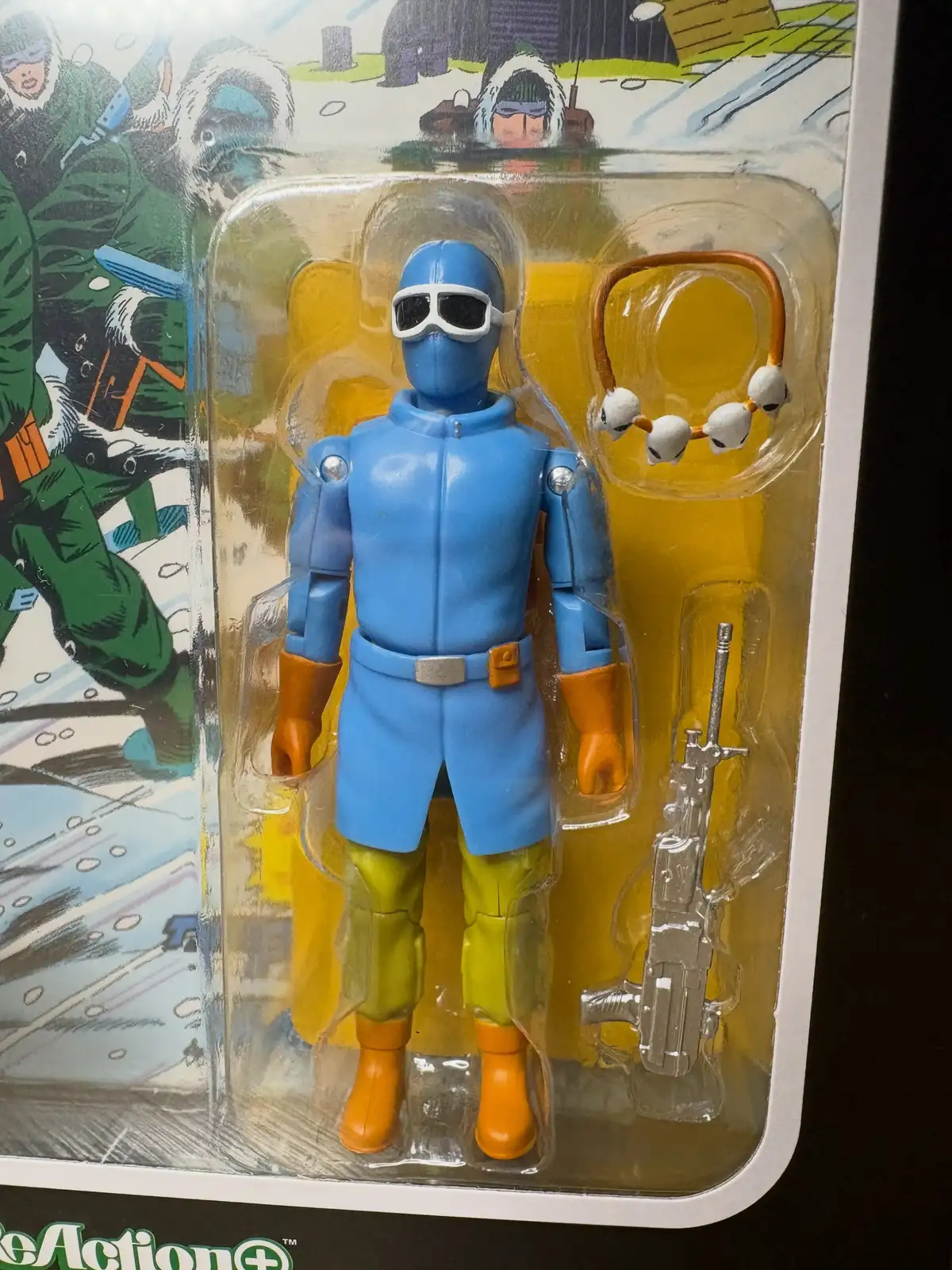 Snake Eyes Panic at the North Pole Skybound Comic GI Joe Super7 ReAction+ In Hand Images 2